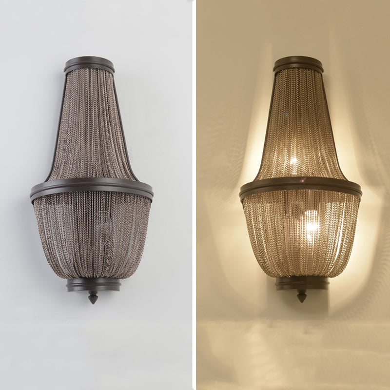 Nyasia Aluminum Chain Wall Sconce for Living Room, Kitchen, Bedroom
