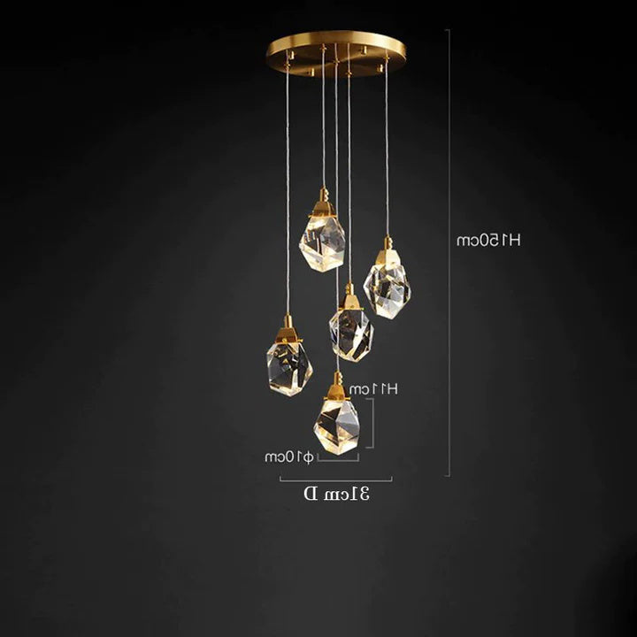 Prism Crystal Multi-Lights Pendant