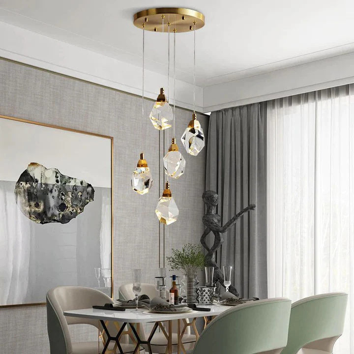 Prism Crystal Multi-Lights Pendant