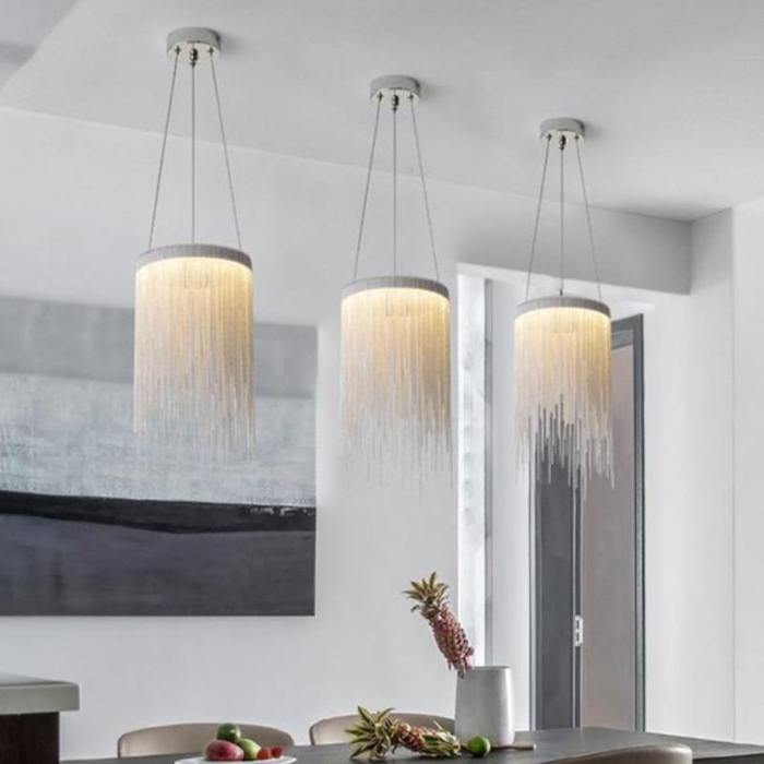 Daniel Aluminum Chain Tassel Pendant Light