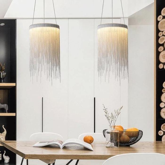 Daniel Aluminum Chain Tassel Pendant Light