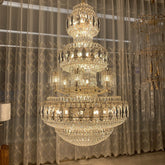 oversized/extra large/huge/super multi-tiered/layers crystal chandelier artistic ceiling decorative for duplex-buildings,2-story foyer/big hallway,entryway