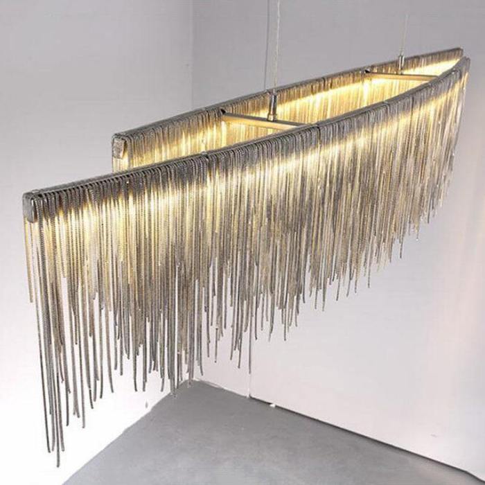Selena Stainless Steel Chain Tassel Chandelier