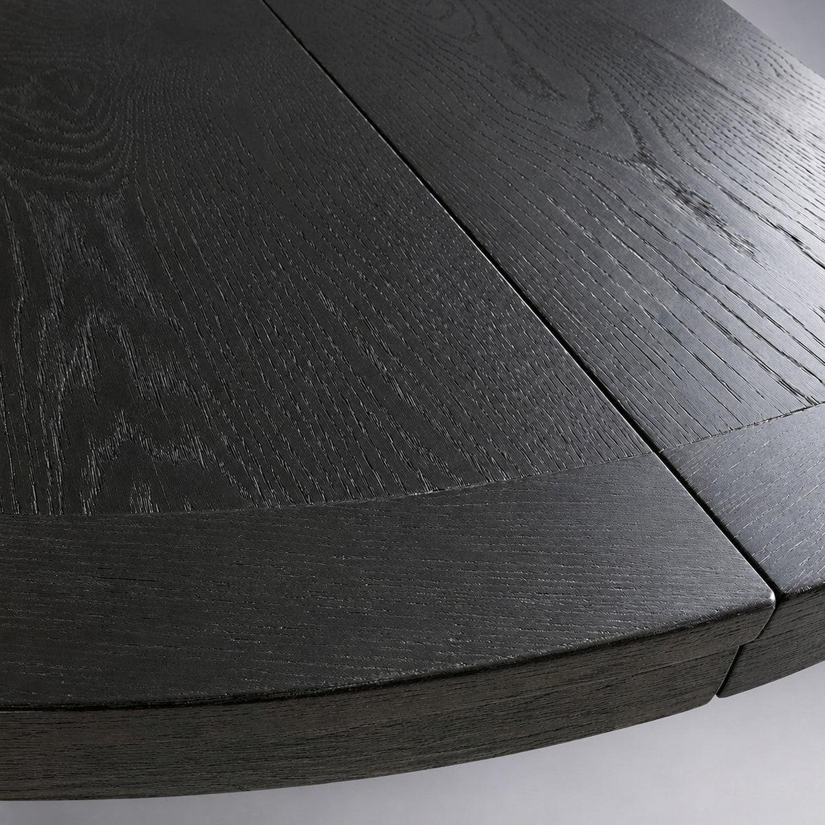 Round Oak Extension Dining Table with Leaves