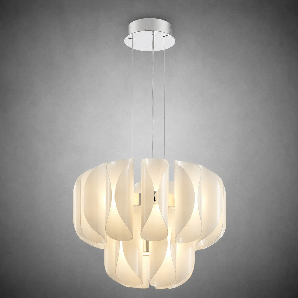 Helena Modern Chrome Chandelier 24"