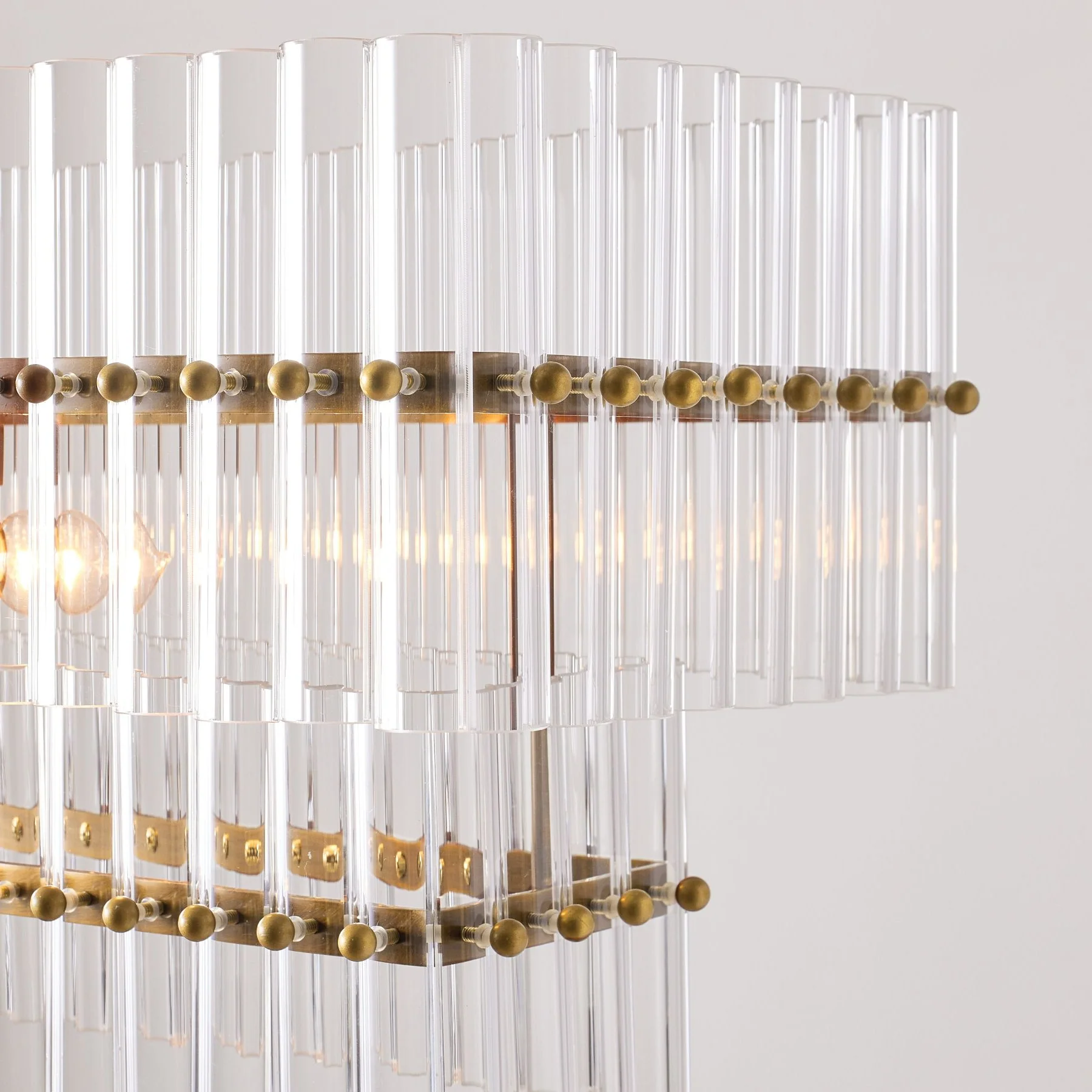 Molly Modern Glass Rectangular Chandelier