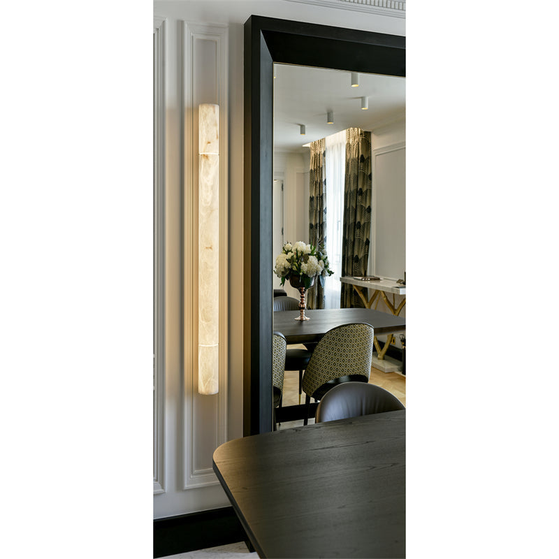 Garron Modern Alabaster Linear Wall Sconce Wall Light Fixtures J-CHANDELIER   