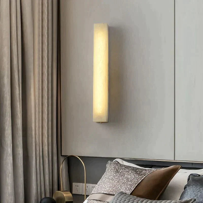 Merlin Toby Alabaster Wall Sconce, Indoor Wall Lamp
