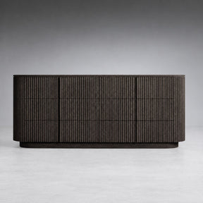 Reeded Oak Dresser with Curved Contours