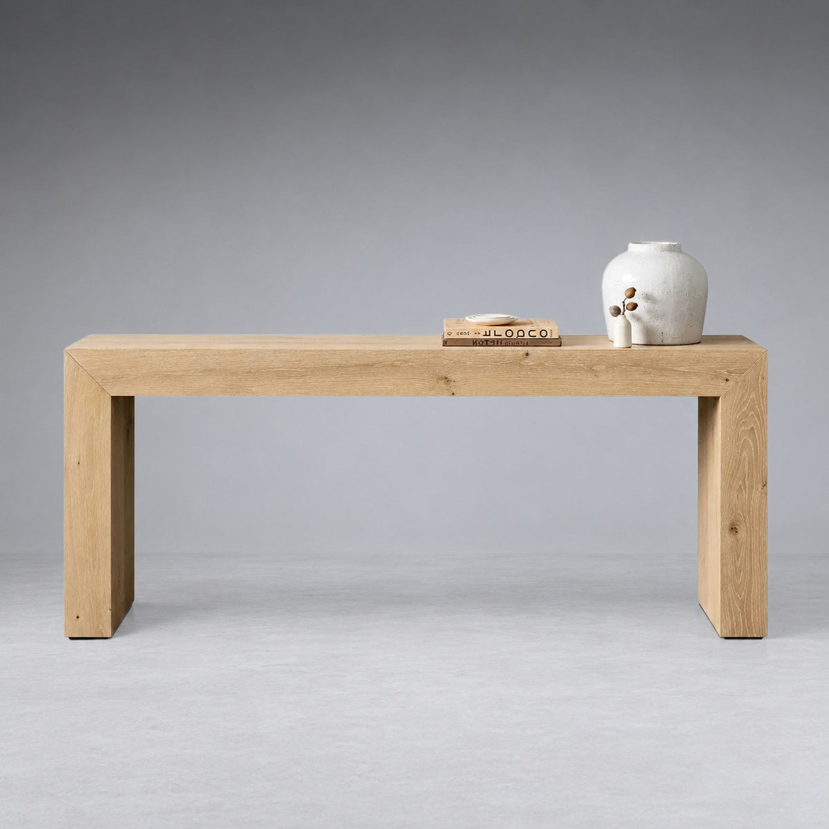 Waterfall Edge Solid Oak Hallway Table