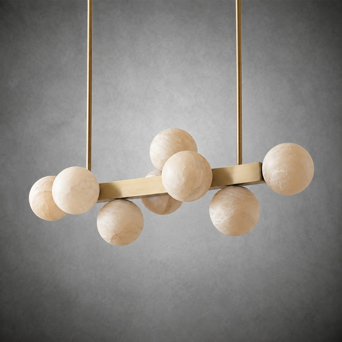 Brass Multi-orb Alabaster Pendant Light