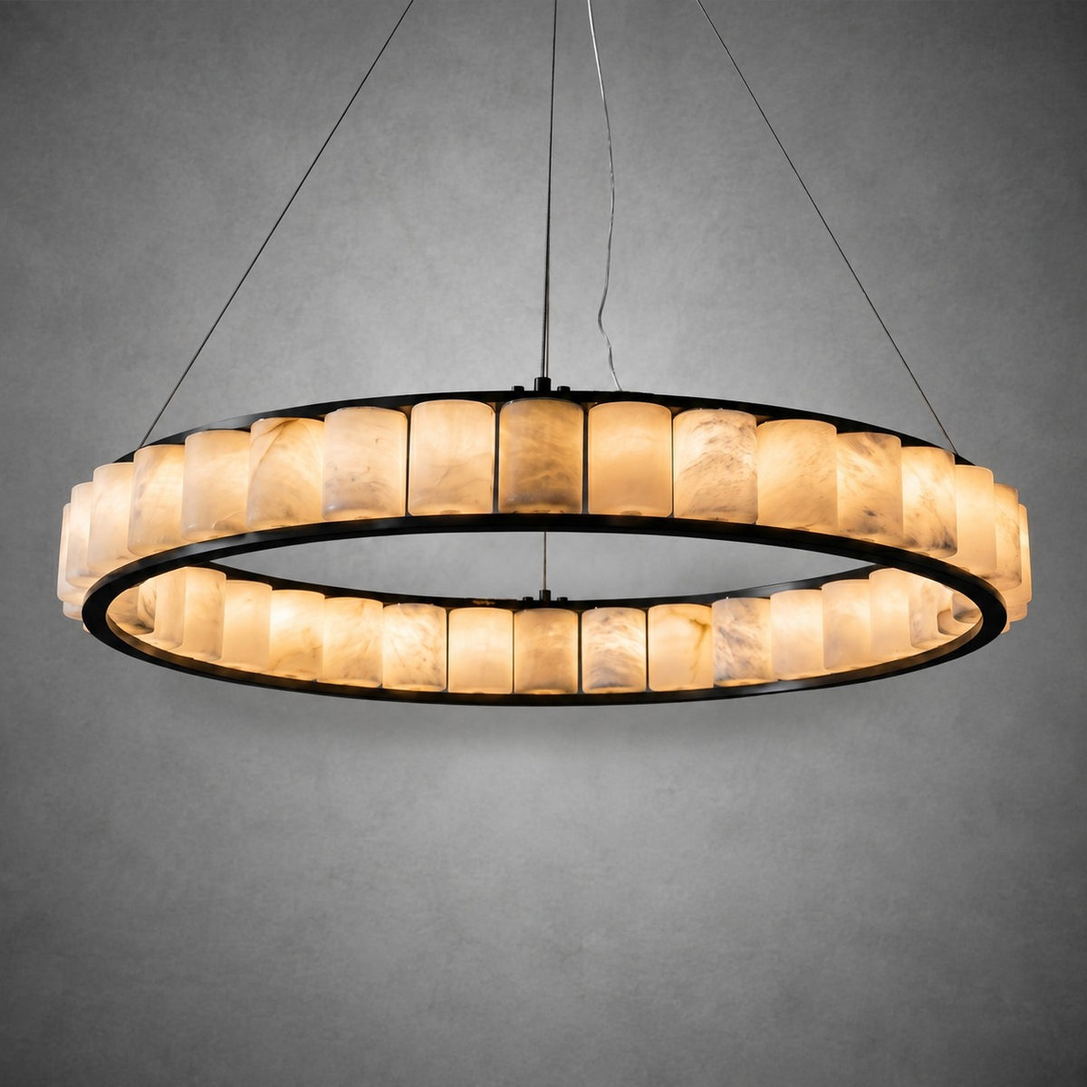 Votelle Modern Alabaster Ring Chandelier