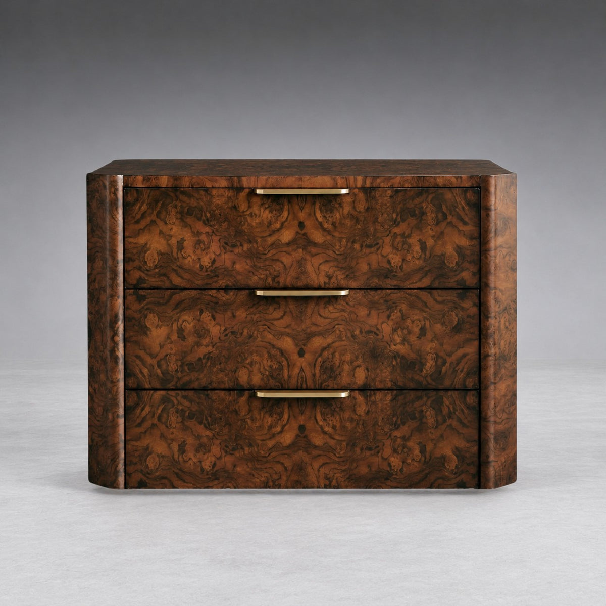 Sculptural Burl Wood Bedside Table