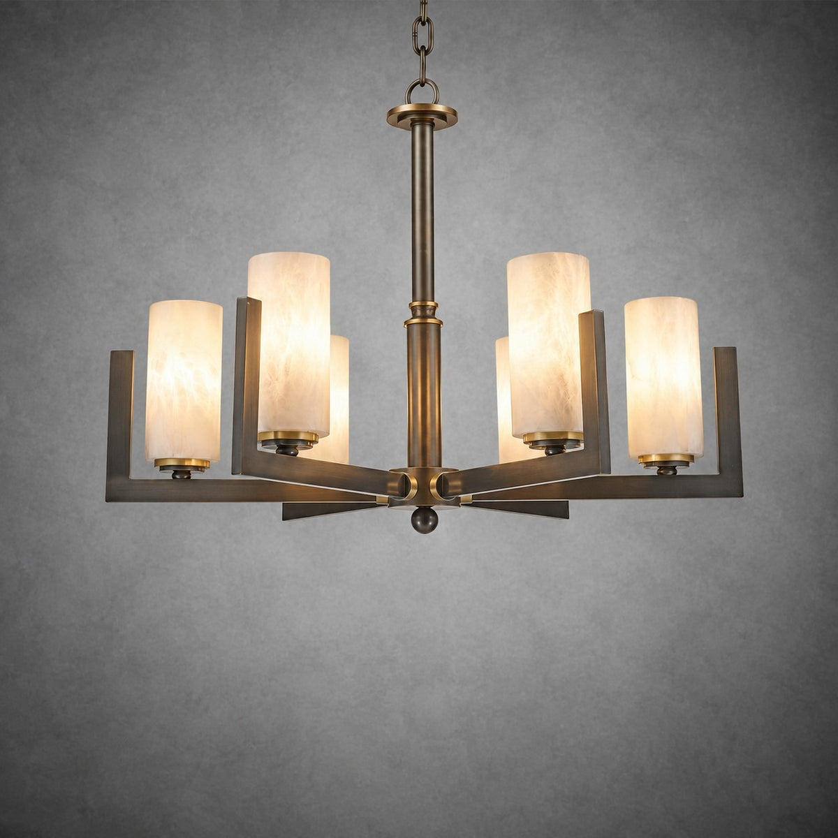 Classic Multi-arm Pendant Alabaster