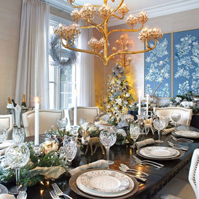 Luxury Branch Flower Chandelier in Gold for Living Room Staircase and Bedroom Lighting - Yovalighting