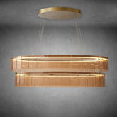 Dalton Oval Glass Chandelier 59"