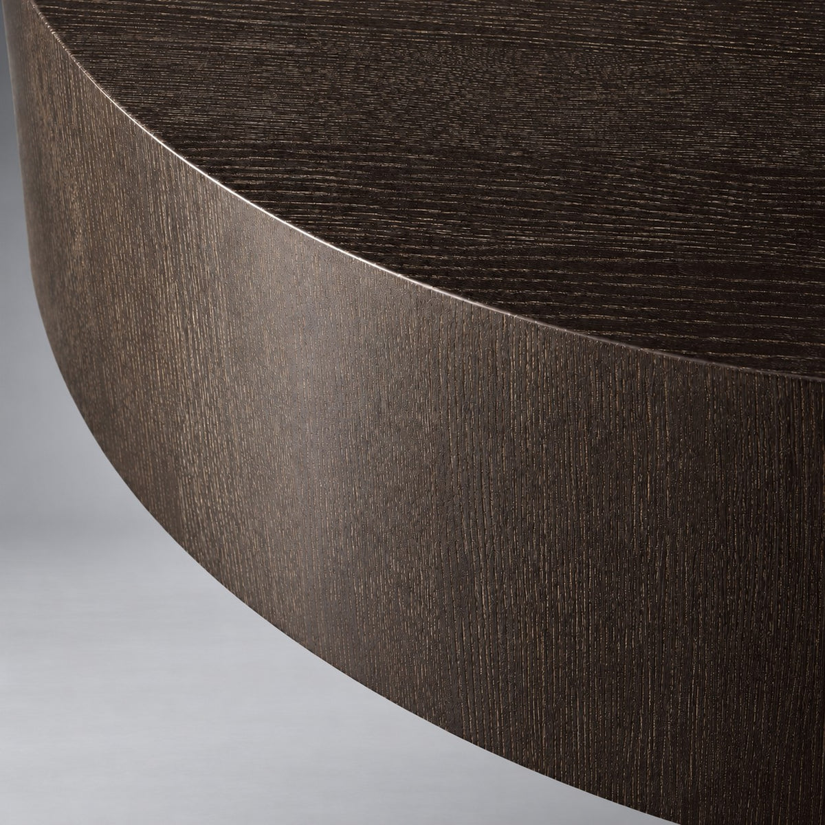 Oak Wood Round Plinth Coffee Table