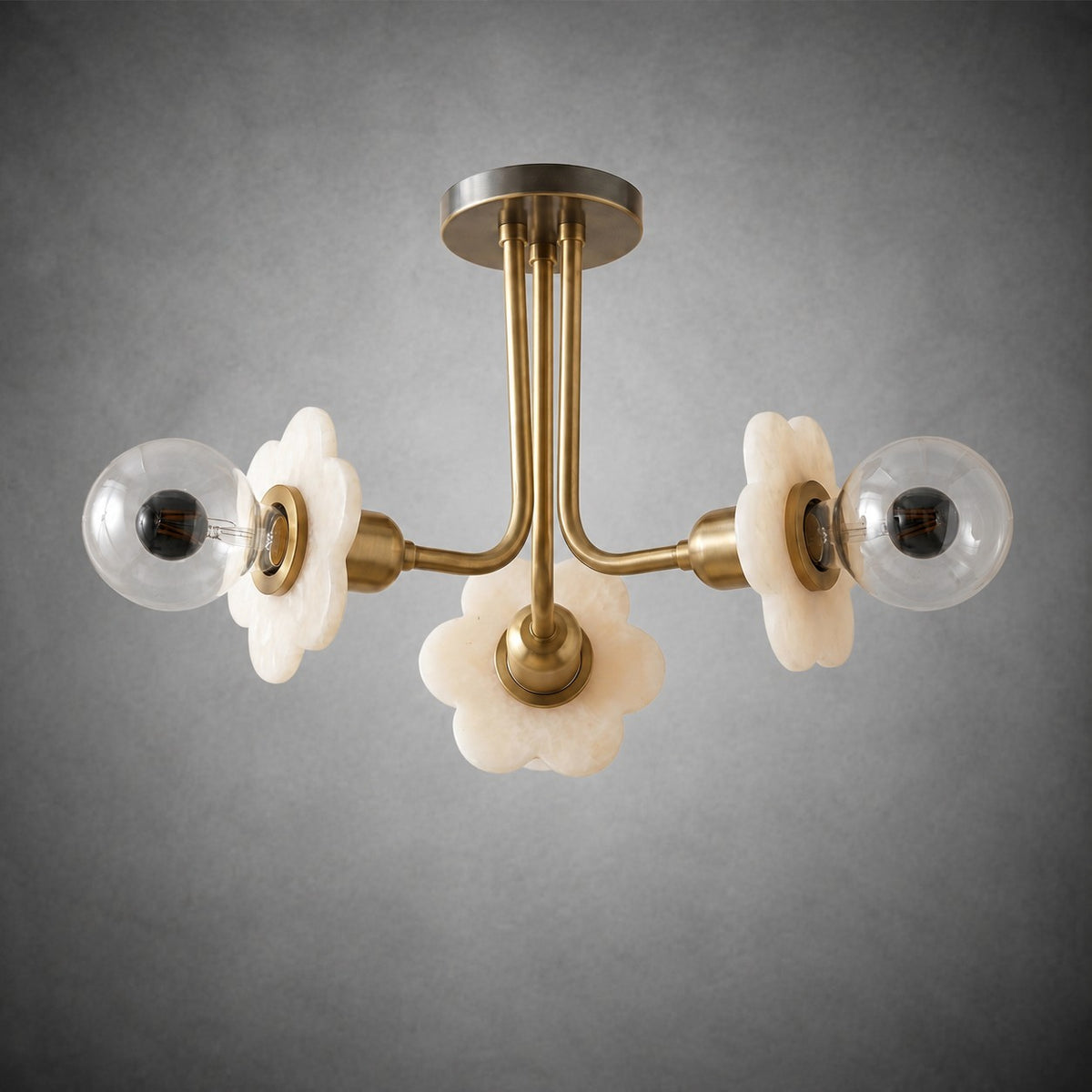 Ceiling 3-orb Alabaster