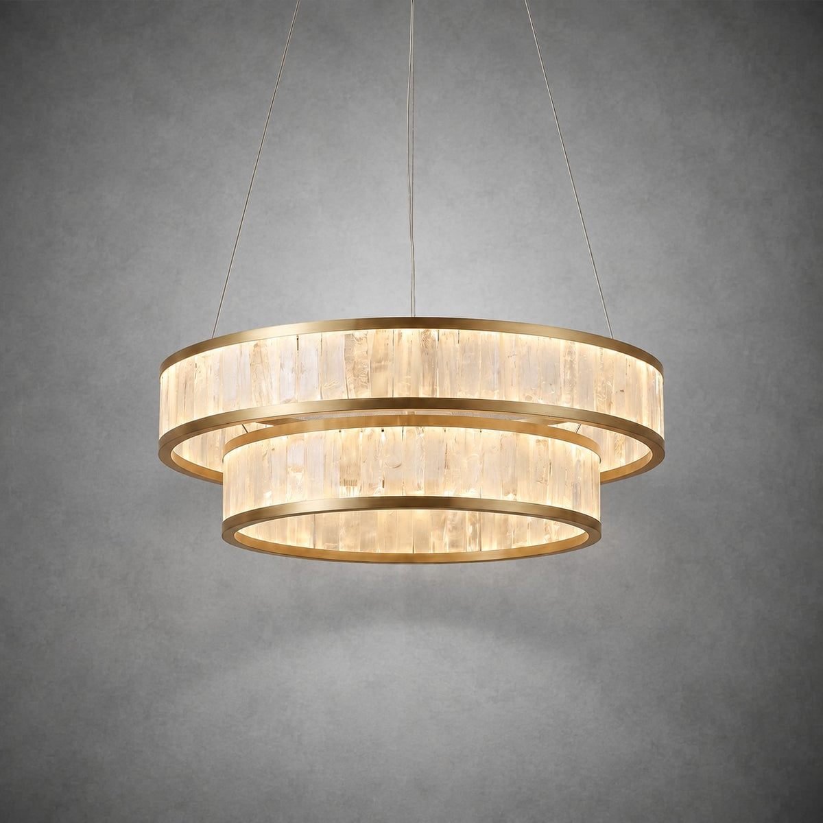 Crystara Modern Moroccan Stone Chandelier 31"