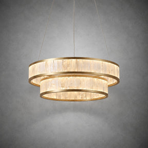 Crystara Modern Moroccan Stone Chandelier 31"