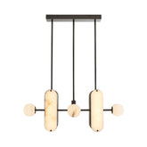 Bastian Alabaster Pendant Light, Designer Linear Chandelier Lighting