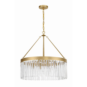 Emilie Crystal Waterfall Round Chandelier