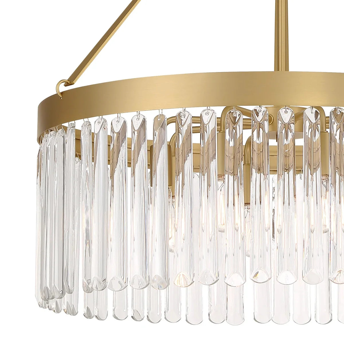 Emilie Crystal Waterfall Round Chandelier