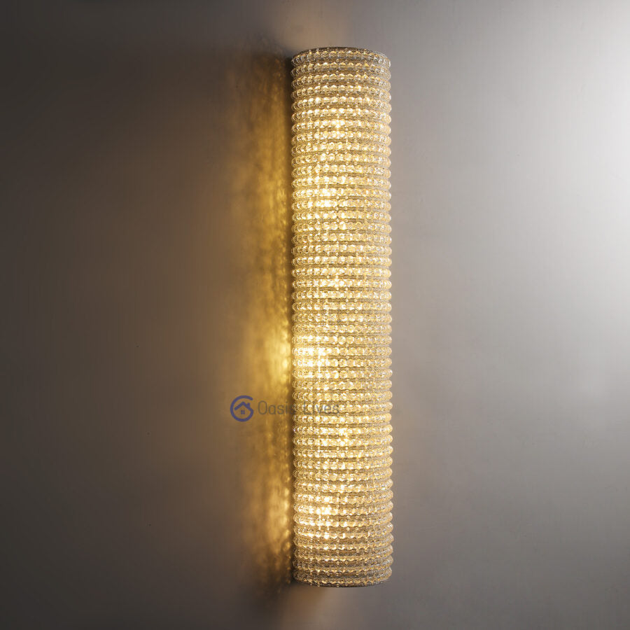 Nicolle Clear Crystal Wall Sconce 36″H