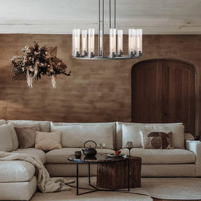 Andreas Round Glass Chandelier