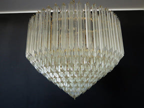 Murano Glass Chandelier – Quadriedri – 265 prisms – Transparent