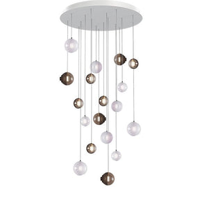 Cosmic Sphere Cascade Glass Chandelier