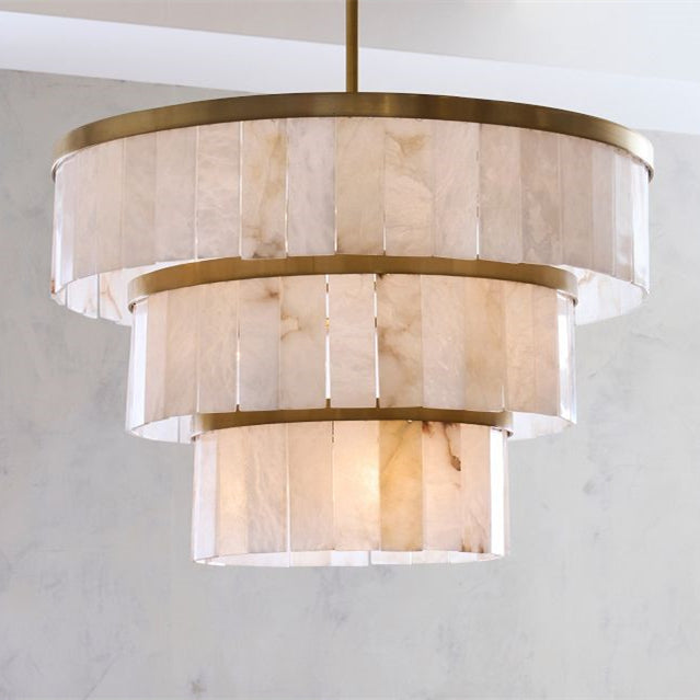 Windham Alabaster 3 Tier Chandelier