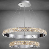 Vega Crystal Halo Chandelier 32"D