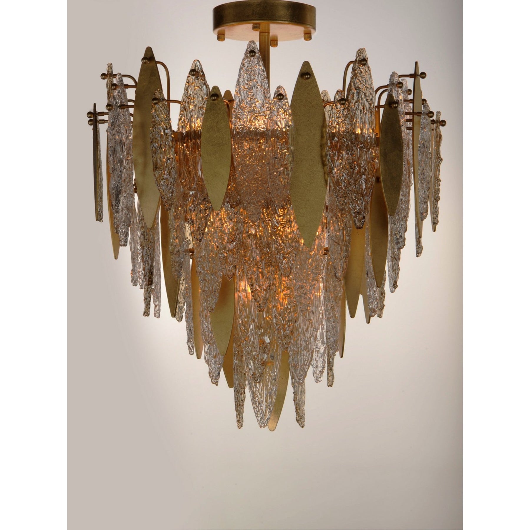 Majestic Gold Finish 29-inch Flush Mount Ceiling Light Fixture