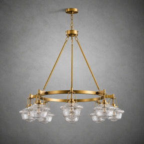 Bubble Glass 8-Light Round Pendant D1000
