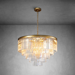 Odiana Series K9 Crystal Tiered Round Chandelier 19" 31" 43" Chandelier For Living Room Dinning Room