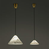 Merlin Magnolia Modern Alabaster Lamp, Modern Kitchen Island Pendant Light