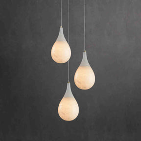 Hailey Alabaster Raindrop Pendant Lighting, Dining Table Pendant