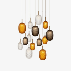 Galaxy Chromatic Gem Drop Spiral  Chandelier
