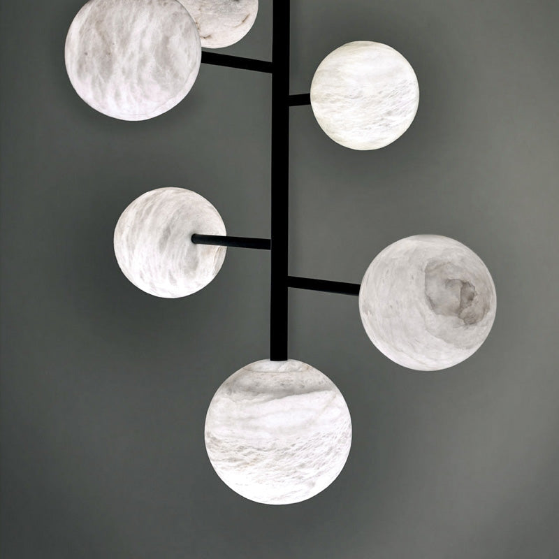 Merlin Lola Modern Artistic Alabaster Pendant Light, Unique Chandelier Designs
