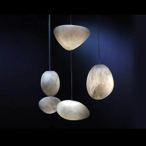 Aura Handcrafted Alabaster Pendant Light, Natural Stone Pendant