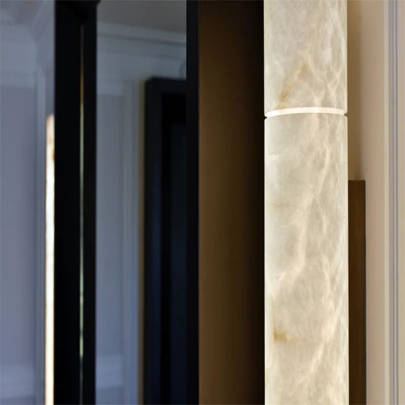 Grandeur Alabaster Linear Hallway Sconce