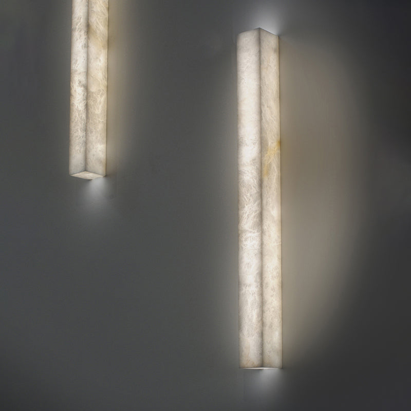 Flor Rectangular Modern Alabaster Wall Light Besides Bed Wall Light Fixtures J-CHANDELIER 23.6" H  