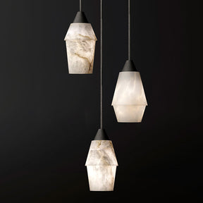 Merlin Tobey Alabaster Pendant Lighting, Interior Hanging Chandelier