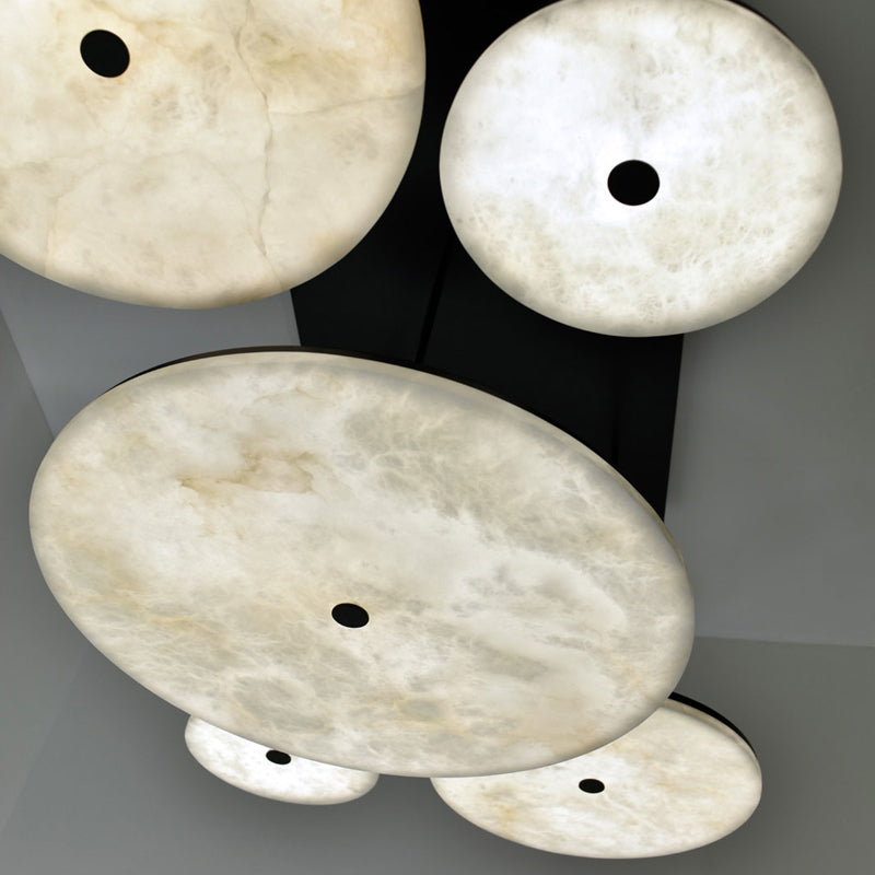 Merlin Hazel Contemporary Alabaster Pendant Light for Living and Dining Spaces