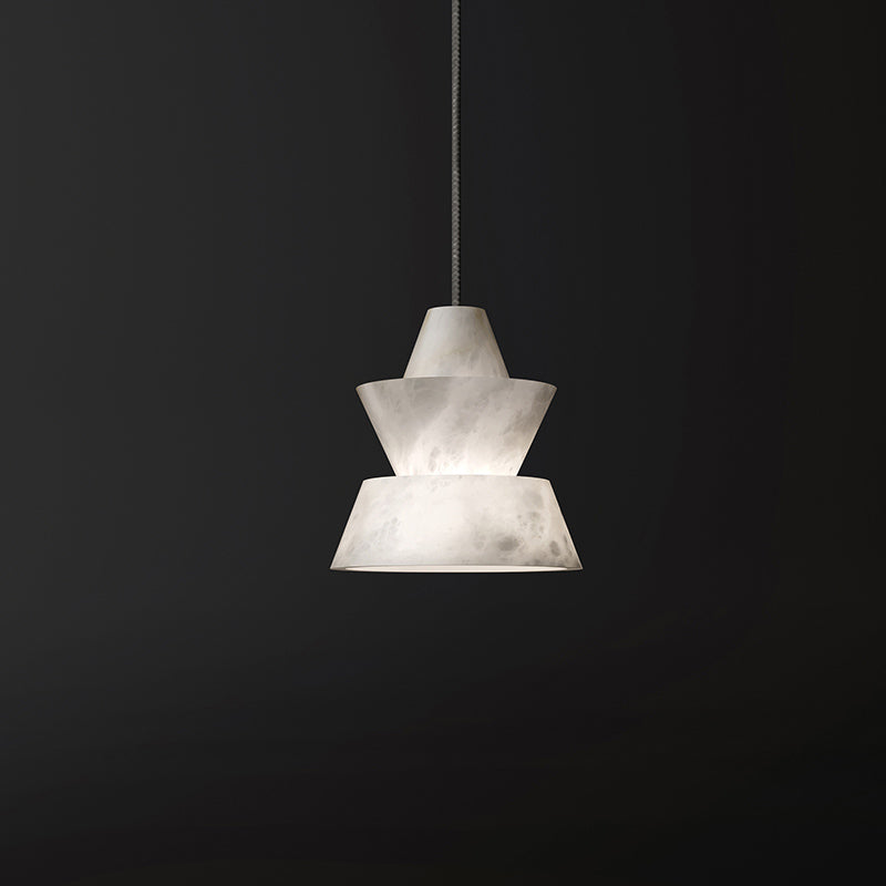 Lab Small Alabaster Coffee Table Pendant, Modern Pendant Light