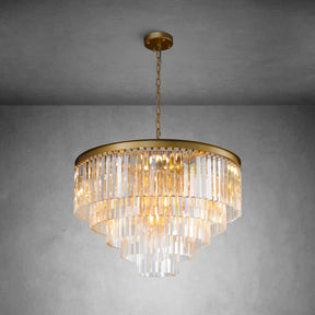 Odiana Series K9 Crystal Tiered Round Chandelier 19" 31" 43" Chandelier For Living Room Dinning Room