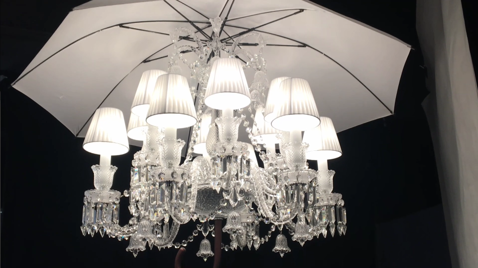 12 Lights Bacara Crystal Lighting with Umbrella