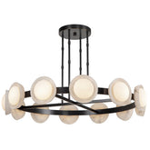 PrismFlow  Alabaster Metal Chandelier