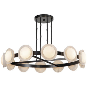 PrismFlow  Alabaster Metal Chandelier